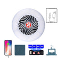 Lámpara de ventilador recargable por USB, lámpara de Camping multifunción para tienda de campaña, transmisión en vivo, Fan Light, Fan Light + Bracket