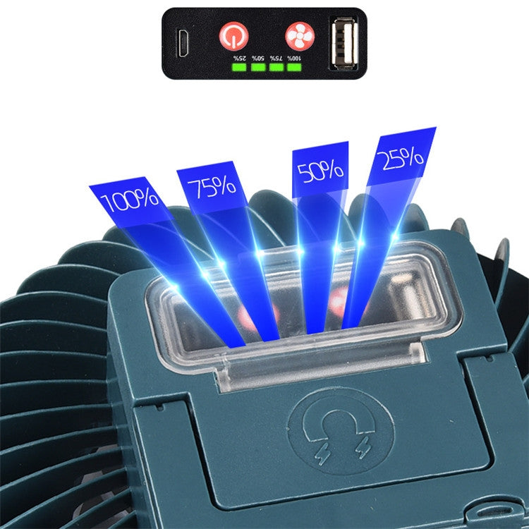 Lámpara de ventilador recargable por USB, lámpara de Camping multifunción para tienda de campaña, transmisión en vivo, Fan Light, Fan Light + Bracket