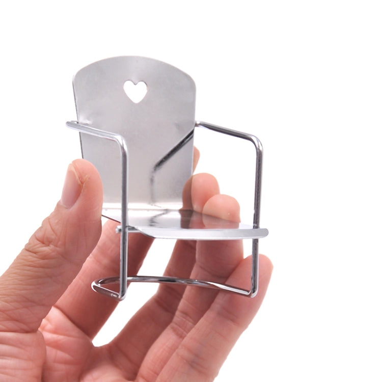 3 PCS 1:12 Casa de muñecas Modelo de silla de hierro en miniatura, Iron Chair