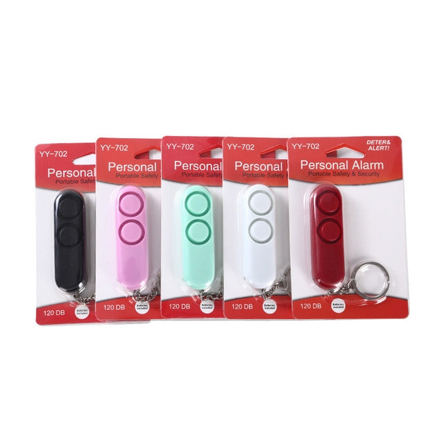 Llavero con alarma antilobo para mujer, volumen fuerte, 5 uds., 120dB, entrega de color aleatorio