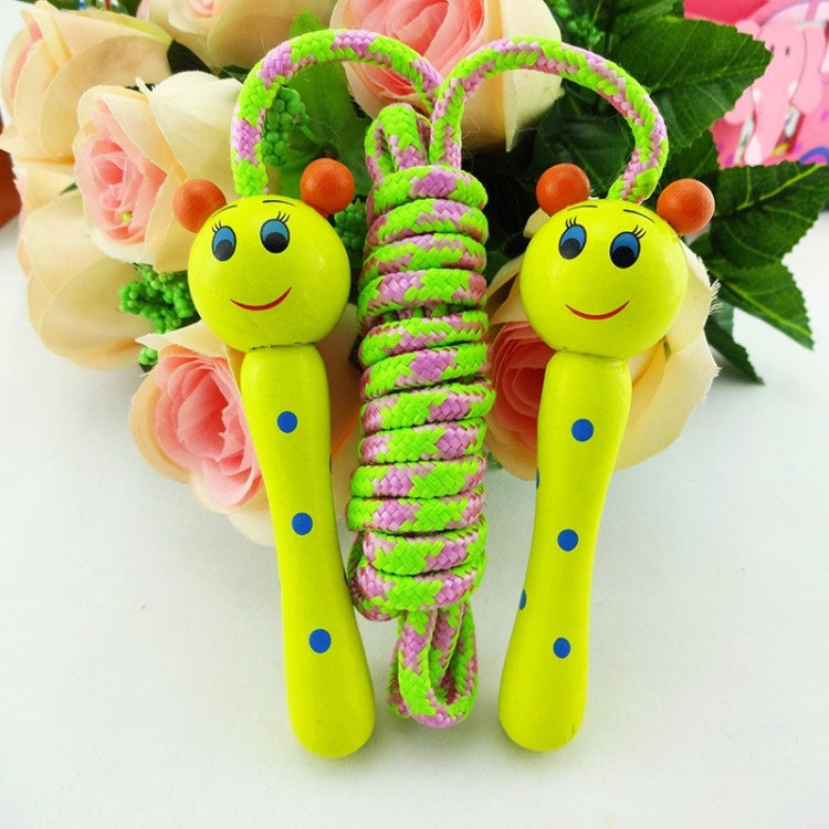 Cuerdas para saltar encantadoras de dibujos animados, juguetes para juegos al aire libre, mango de madera, cuerdas para saltar deportivas para niños, entrega de estilo aleatorio, Wood Handle Skipping Ropes