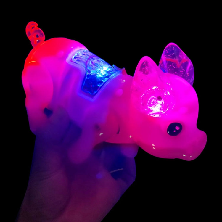 Lindo LED música luminosa electrónica mascota niños juguetes educativos, color aleatorio