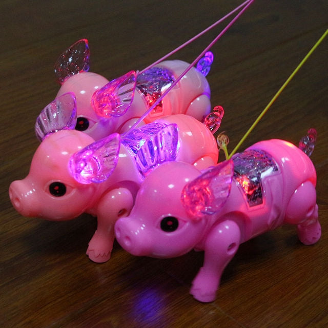 Lindo LED música luminosa electrónica mascota niños juguetes educativos, color aleatorio