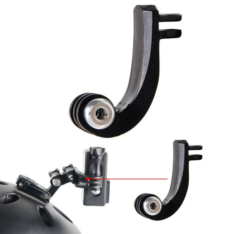 Accesorios para cámaras deportivas para GoPro HERO11 Black / HERO9 Black / DJI Osmo Action 3, Center Vertical Bend Arm, Arc Extension Rod, Centered Universal Bend Arm, 1/4 Transfer Head