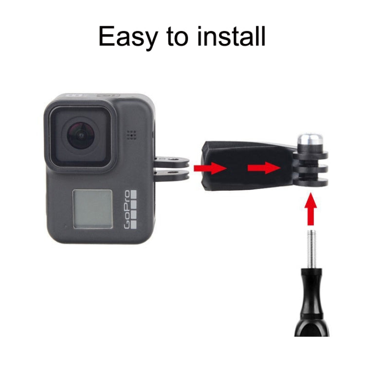 Accesorios para cámaras deportivas para GoPro HERO11 Black / HERO9 Black / DJI Osmo Action 3, Center Vertical Bend Arm, Arc Extension Rod, Centered Universal Bend Arm, 1/4 Transfer Head