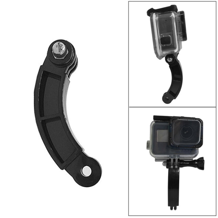 Accesorios para cámaras deportivas para GoPro HERO11 Black / HERO9 Black / DJI Osmo Action 3, Center Vertical Bend Arm, Arc Extension Rod, Centered Universal Bend Arm, 1/4 Transfer Head