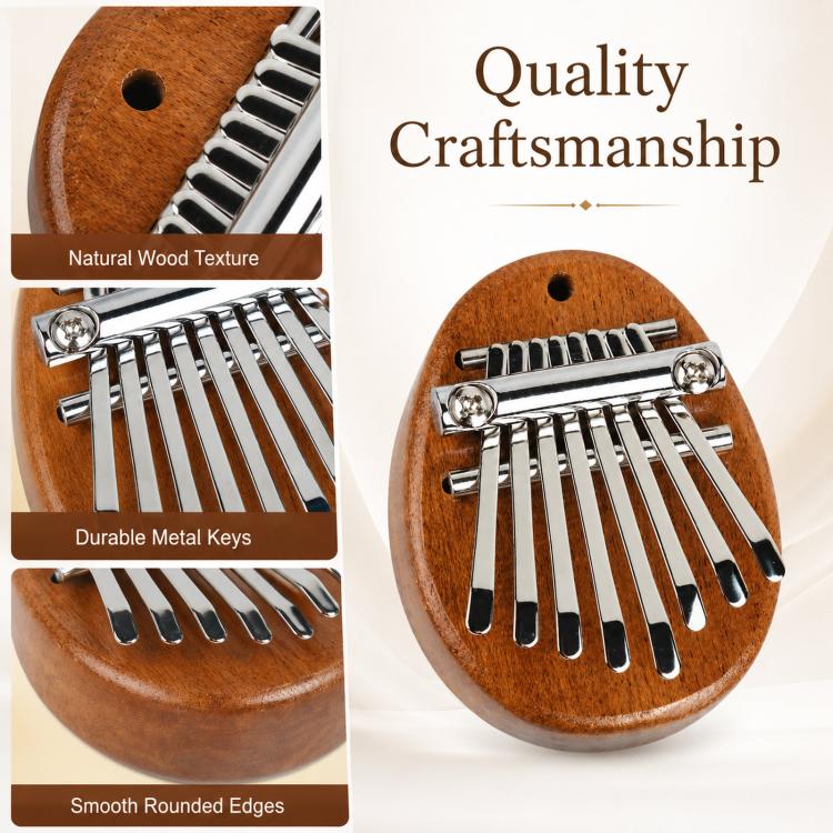 Mini instrumento Carimba de piano de pulgar de 8 notas