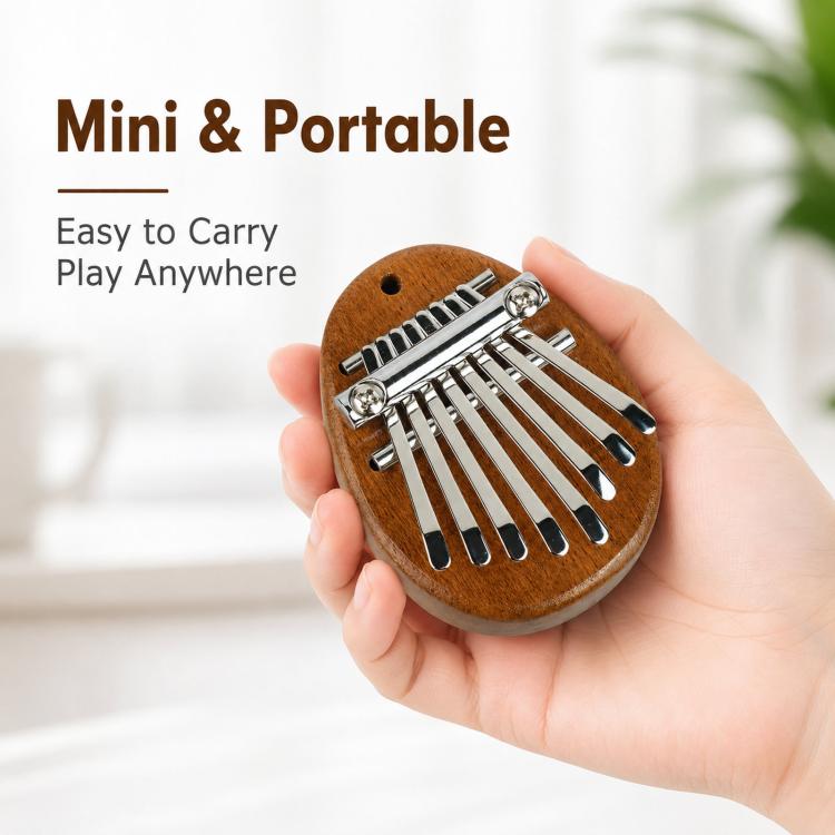 Mini instrumento Carimba de piano de pulgar de 8 notas