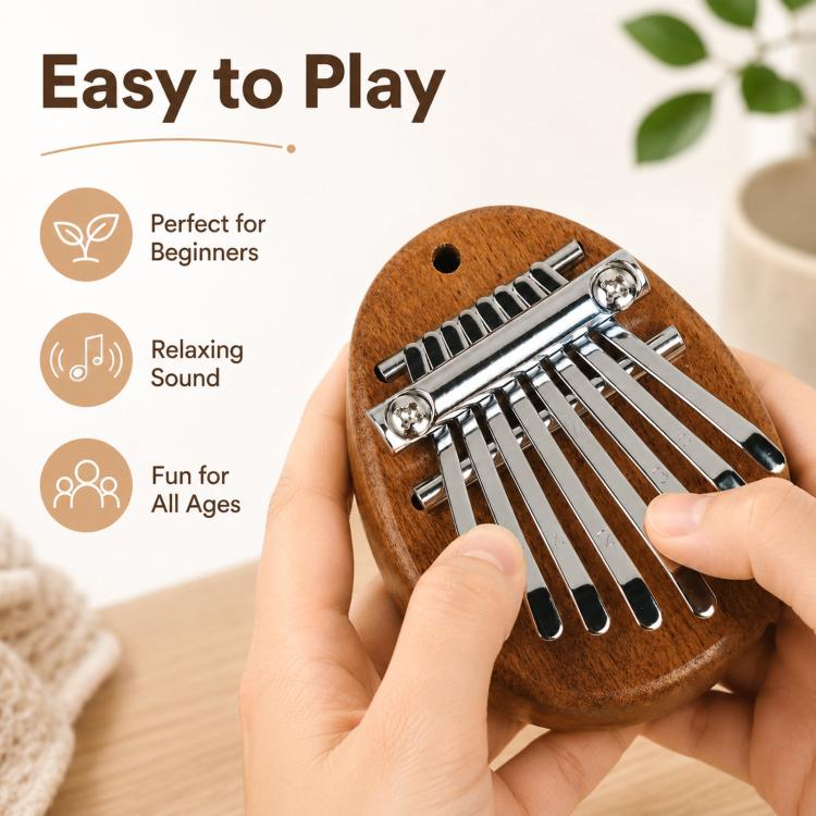 Mini instrumento Carimba de piano de pulgar de 8 notas