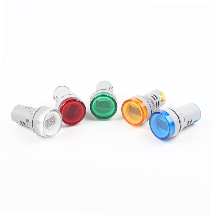 AD16-22DSV Mini pantalla digital 60-500 V Indicador general Voltímetro de CA, orificio abierto: 22 mm, 60-500V Red, 60-500V Green, 60-500V Yellow, 60-500V Blue, 60-500V White