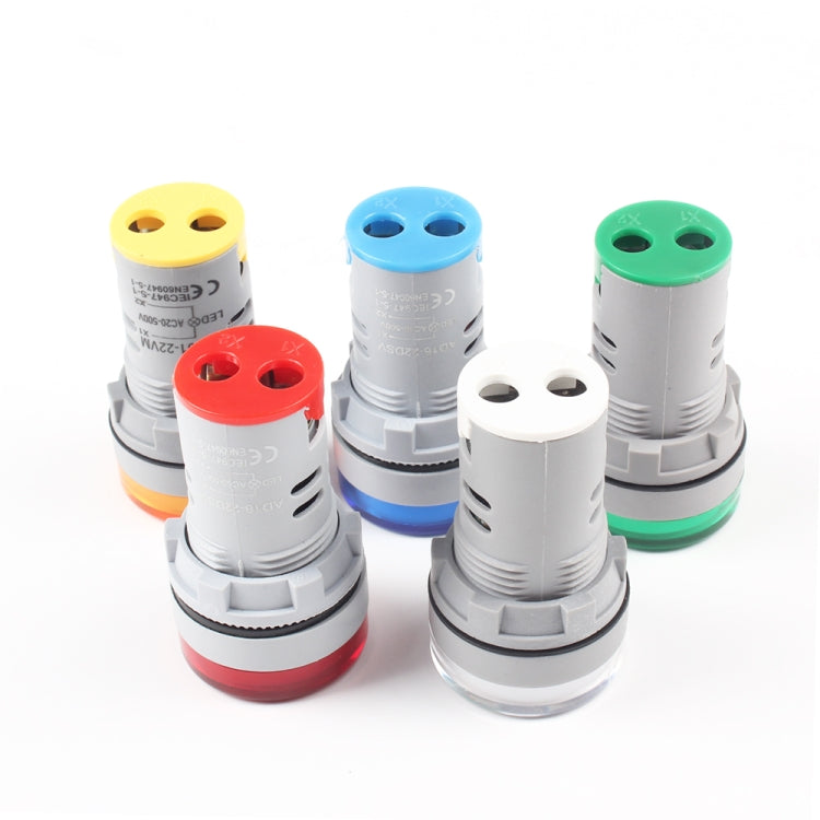 AD16-22DSV Mini pantalla digital 60-500 V Indicador general Voltímetro de CA, orificio abierto: 22 mm, 60-500V Red, 60-500V Green, 60-500V Yellow, 60-500V Blue, 60-500V White