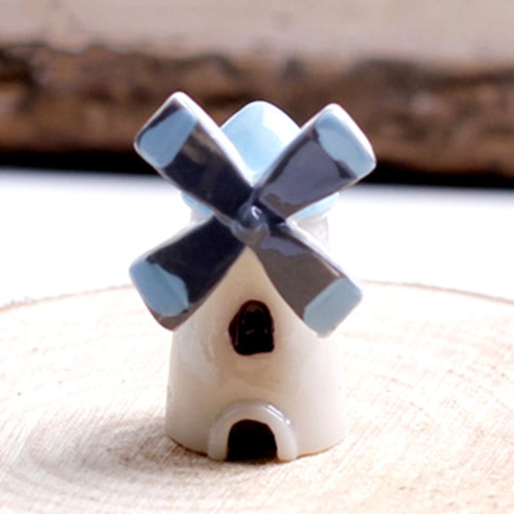 4 piezas Mini dibujos animados pequeño molino de viento decoración de cabaña artesanías, Small Windmill