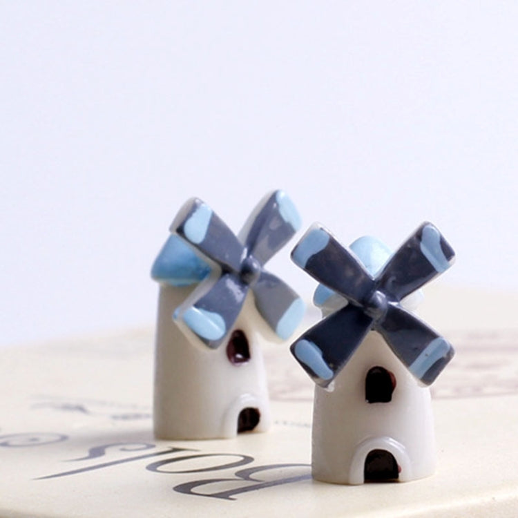 4 piezas Mini dibujos animados pequeño molino de viento decoración de cabaña artesanías, Small Windmill