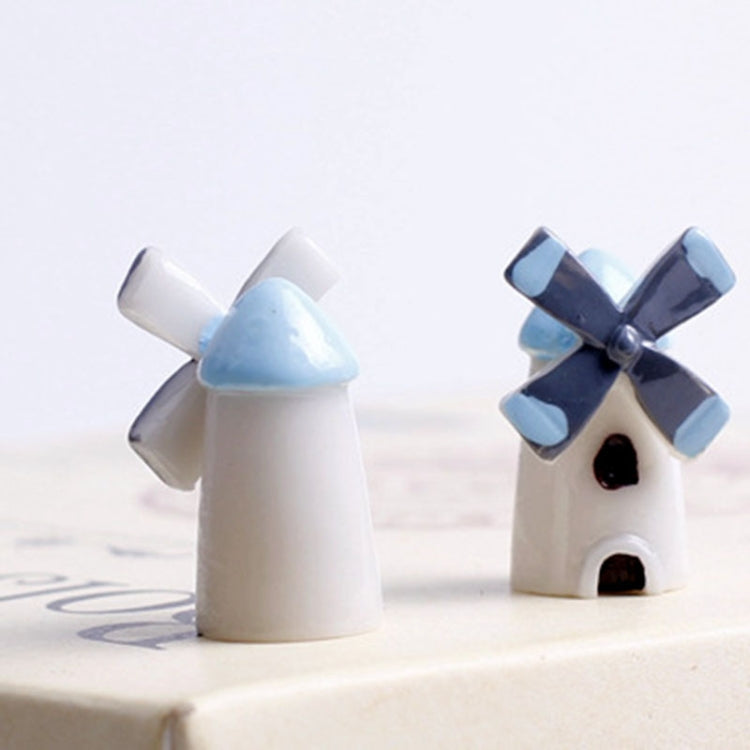 4 piezas Mini dibujos animados pequeño molino de viento decoración de cabaña artesanías, Small Windmill