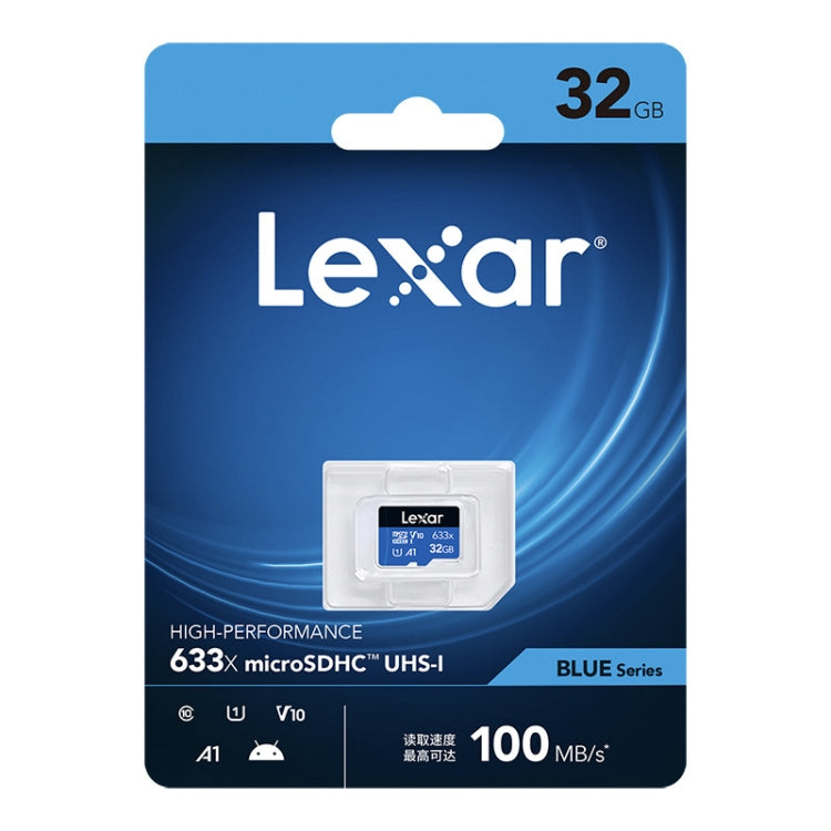 Lexar 633x 32GB Tarjeta de memoria TF para teléfono móvil de alta velocidad Tarjeta de memoria grabadora de conducción, 32GB