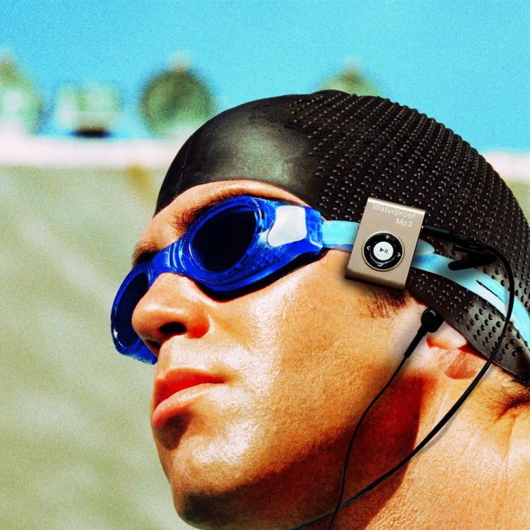 IPX8 impermeable natación buceo deportes reproductor de música MP3 con clip y auricular, soporte FM, 4GB, 8GB