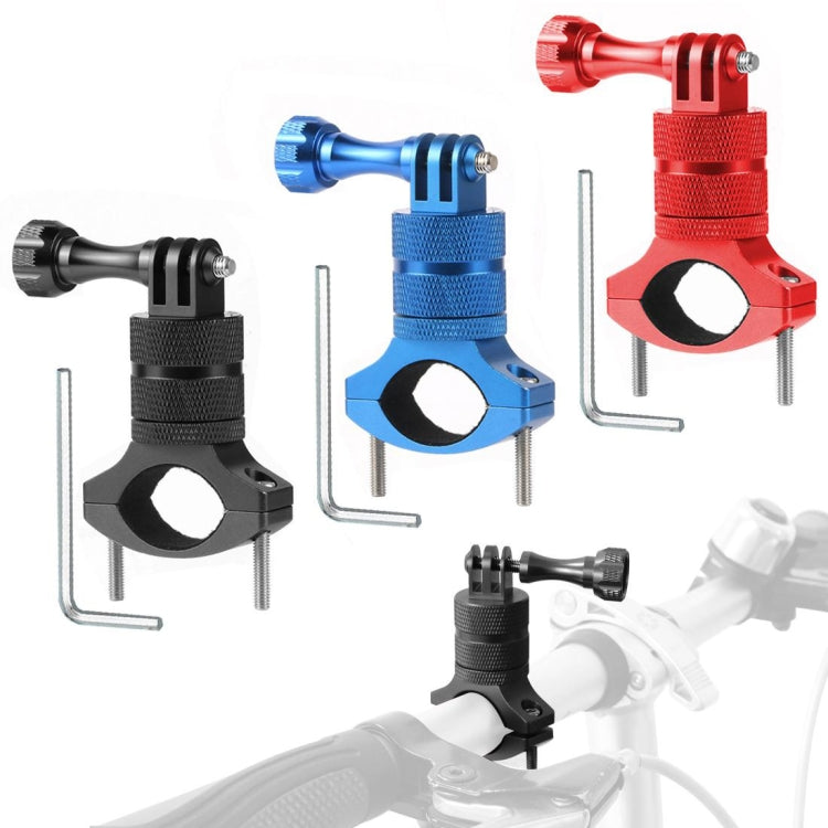 Clip de bicicleta de soporte de montaje de bicicleta de aleación de aluminio para cámara de acción, Negro, Rojo, Azul