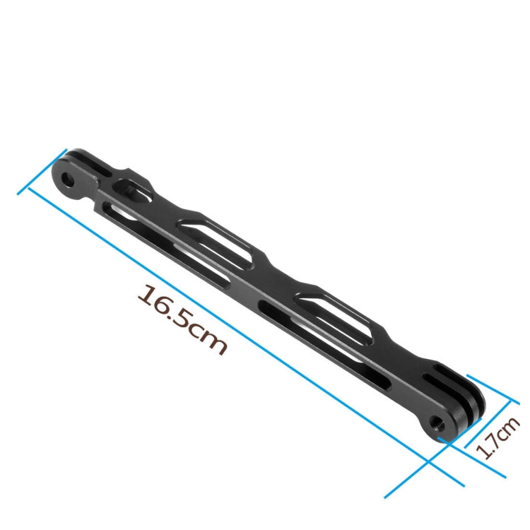 Brazo de extensión de aluminio para cámara de acción, extensión de cámara de 16,5 cm, Rojo, Azul, Negro