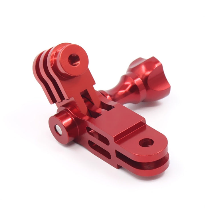 Cámara de acción Universal Aleación de aluminio Brazo de ajuste de tres vías Adaptador de 360 grados, Rojo, Azul, Negro