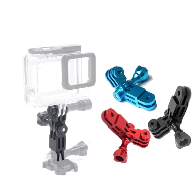 Cámara de acción Universal Aleación de aluminio Brazo de ajuste de tres vías Adaptador de 360 grados, Rojo, Azul, Negro