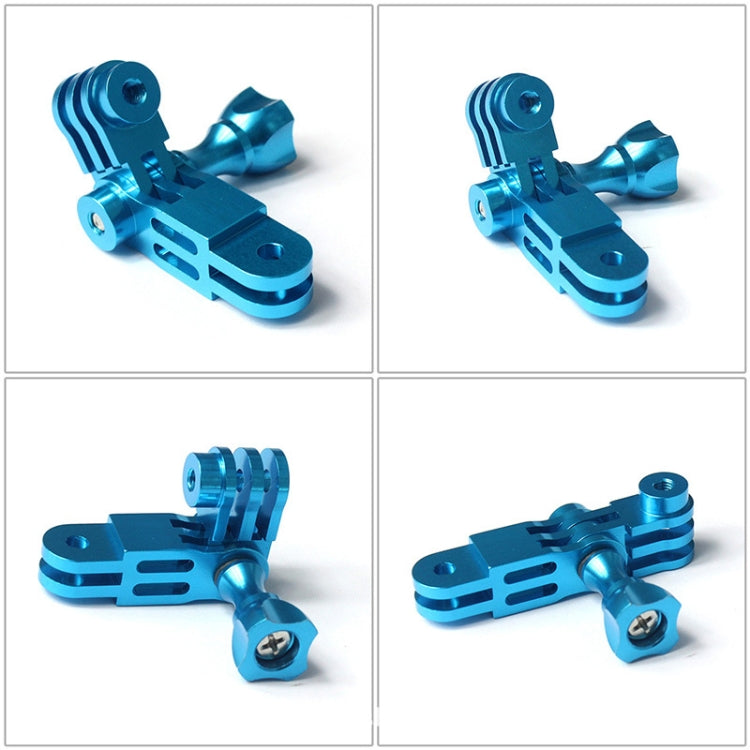 Cámara de acción Universal Aleación de aluminio Brazo de ajuste de tres vías Adaptador de 360 grados, Rojo, Azul, Negro