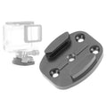 Base de aluminio del soporte del trípode de la liberación rápida de 4 agujeros para la cámara de los deportes, Black, Black Embedded Nut