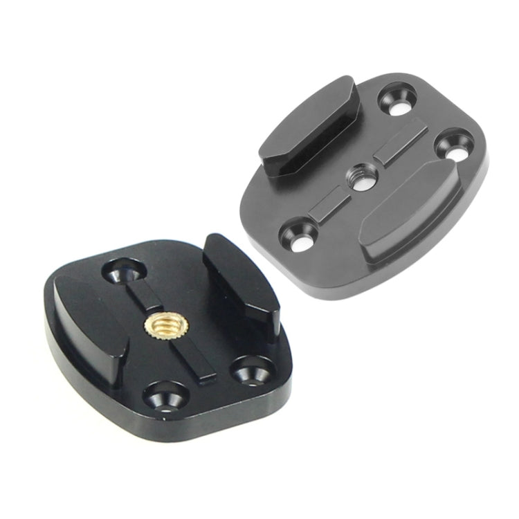 Base de aluminio del soporte del trípode de la liberación rápida de 4 agujeros para la cámara de los deportes, Black, Black Embedded Nut