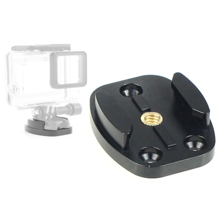Base de aluminio del soporte del trípode de la liberación rápida de 4 agujeros para la cámara de los deportes, Black, Black Embedded Nut