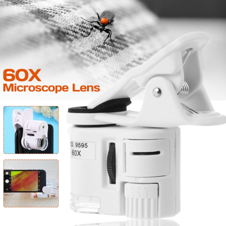 9595W1 Microscopio HD para teléfono móvil con lupa 60 veces y luz LED