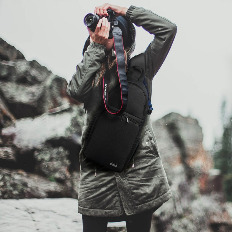 Mochila CADeN D15 Messenger de un solo hombro multifunción con cubierta abierta, mochila para fotografía, mochila para cámara SLR de ocio al aire libre, D15