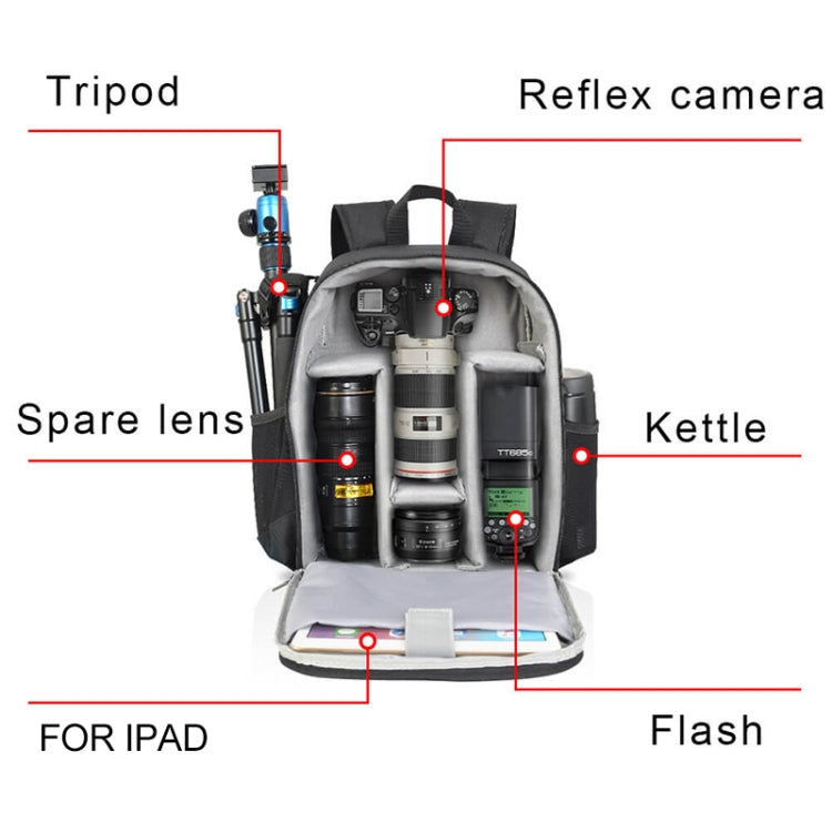 CADeN SLR Cámara Hombro Bolsa para cámara digital Mochila de fotografía de nailon ligera y duradera para exteriores, Small Size, Large Size