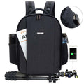 CADeN USB SLR Bolsa para cámara Canon Nikon Profesional Impermeable Portátil Bolsa para cámara unisex