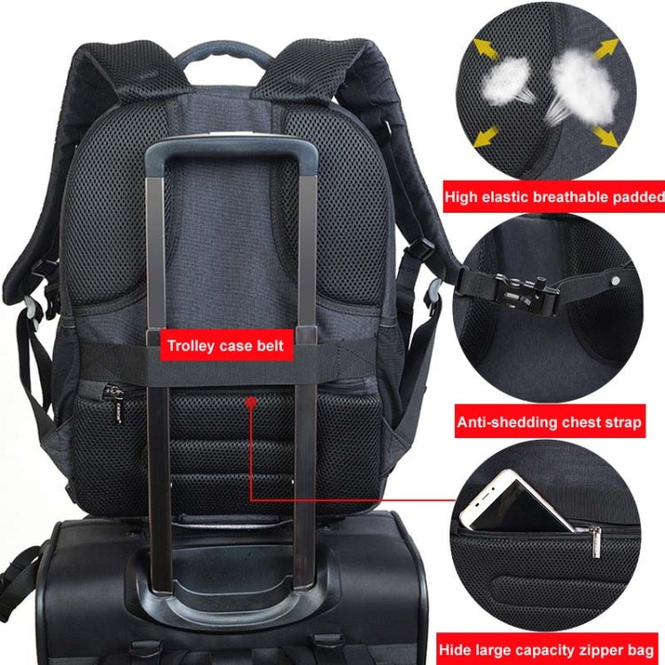 CADeN USB SLR Bolsa para cámara Canon Nikon Profesional Impermeable Portátil Bolsa para cámara unisex
