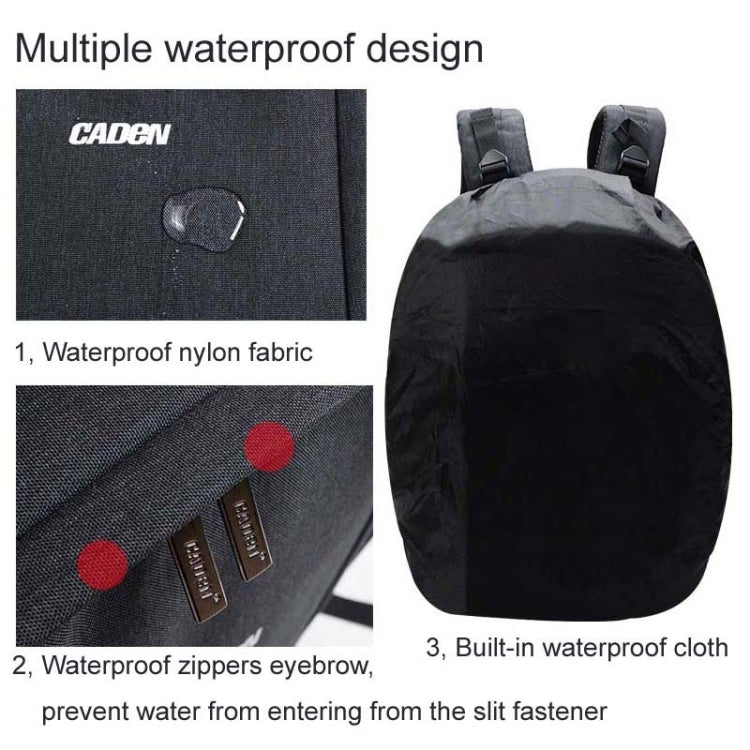 CADeN USB SLR Bolsa para cámara Canon Nikon Profesional Impermeable Portátil Bolsa para cámara unisex
