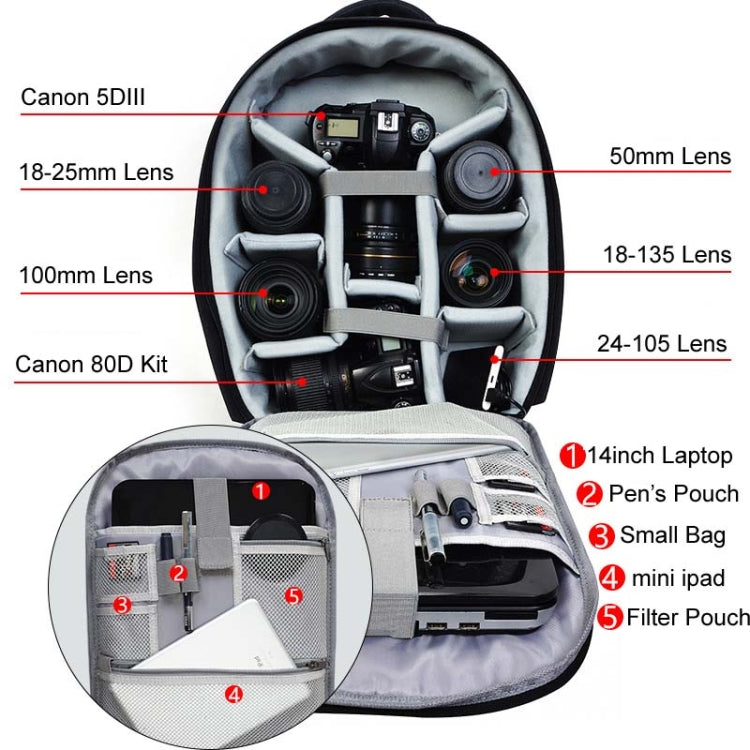 CADeN USB SLR Bolsa para cámara Canon Nikon Profesional Impermeable Portátil Bolsa para cámara unisex