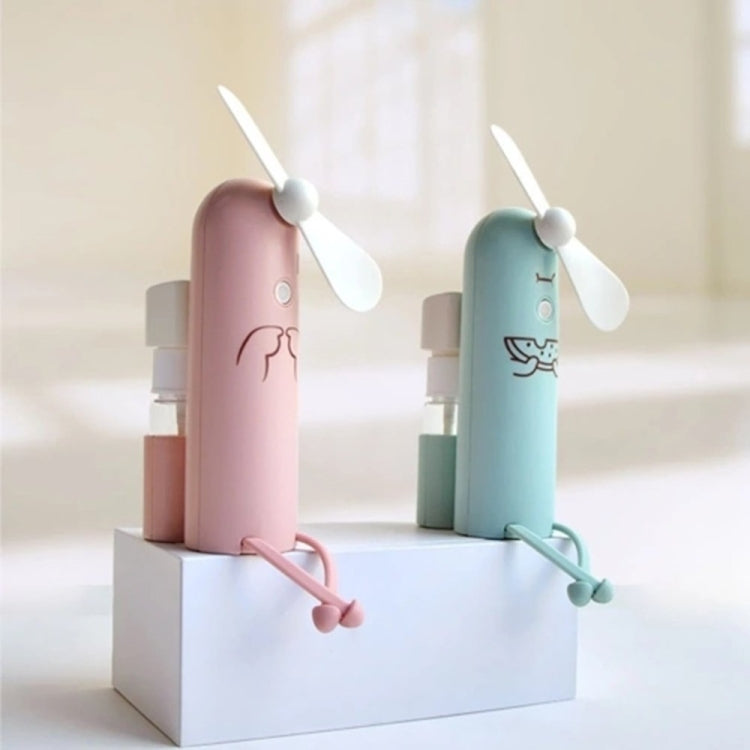 Soporte para teléfono móvil creativo, miniventilador Usb portátil con pulverizador de dibujos animados
