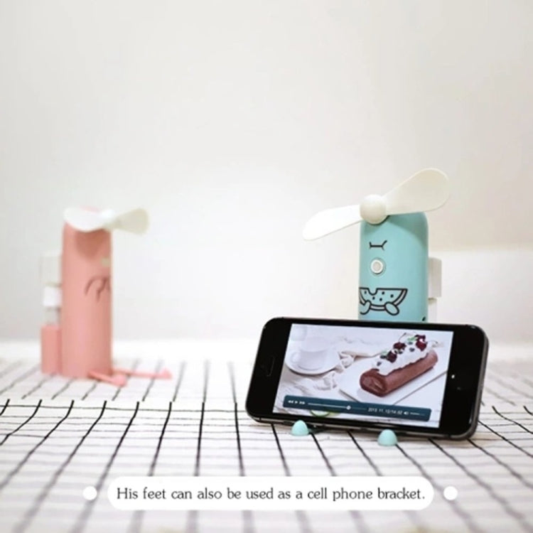 Soporte para teléfono móvil creativo, miniventilador Usb portátil con pulverizador de dibujos animados