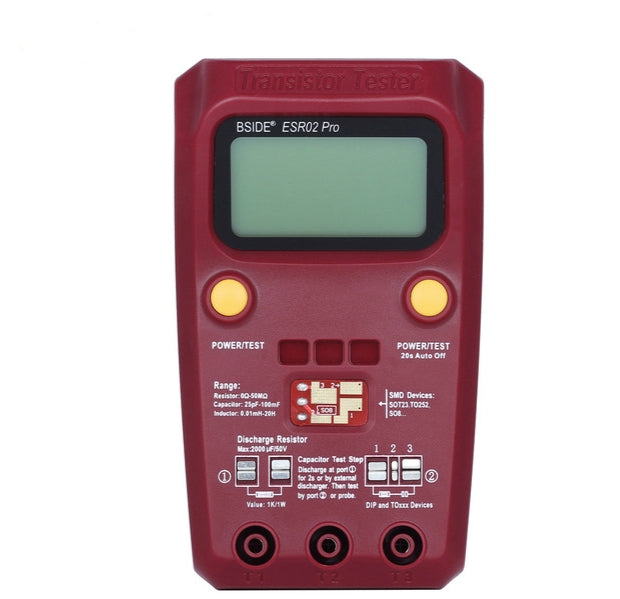 BSIDE ESR02 Pro Mesa de prueba de transistores digitales M328 Probador de capacitancia de inductancia de resistencia ESR