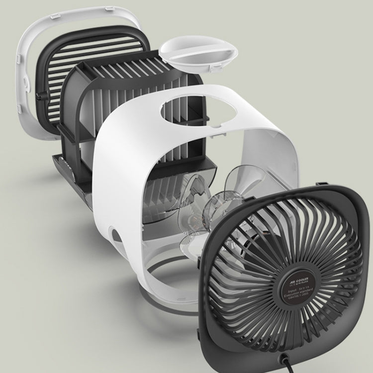 Mini ventilador de aromaterapia de humidificación multifuncional, ventilador portátil de aire acondicionado de escritorio para oficina y hogar