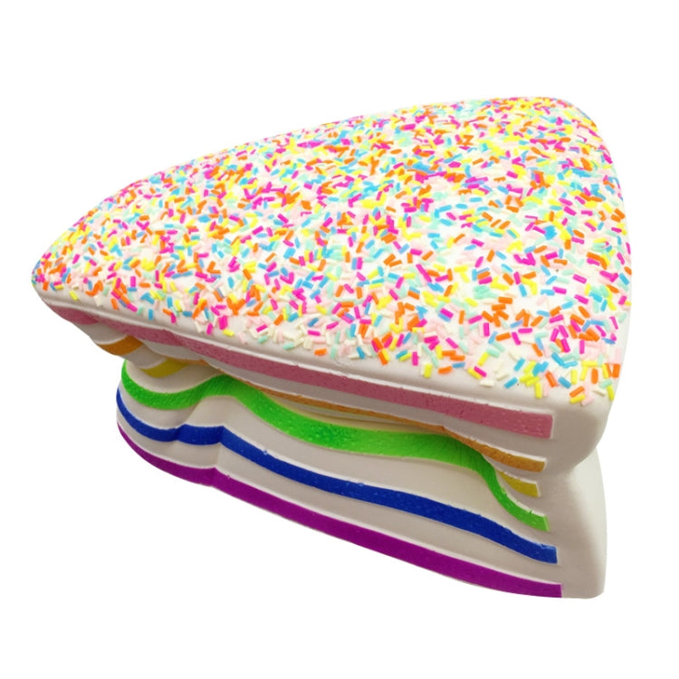 Jumbo Rainbow Triangle Cake Squeeze Toy Juguetes para aliviar el estrés de crecimiento lento para niños, Jumbo Rainbow