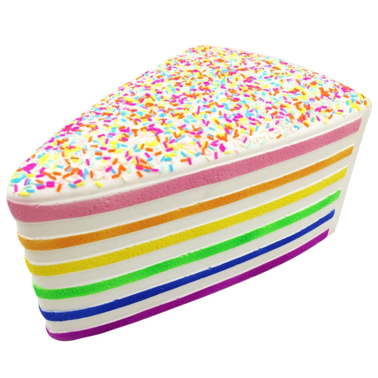Jumbo Rainbow Triangle Cake Squeeze Toy Juguetes para aliviar el estrés de crecimiento lento para niños, Jumbo Rainbow