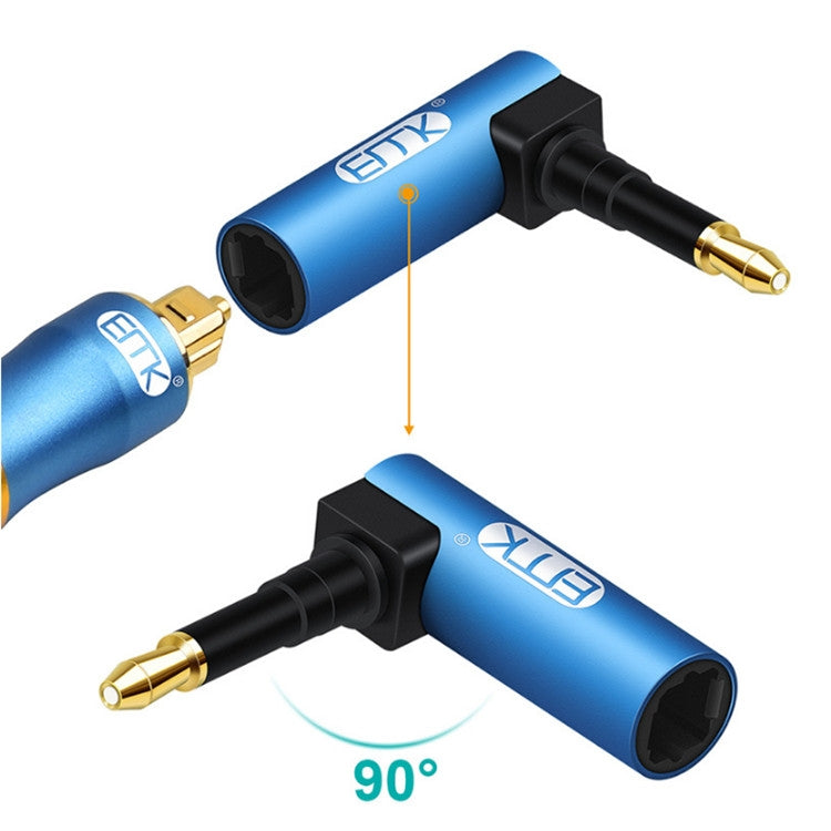 Adaptador de fibra óptica EMK, 3 uds., adaptador de Audio, puerto cuadrado a cabezal de conversión de puerto redondo