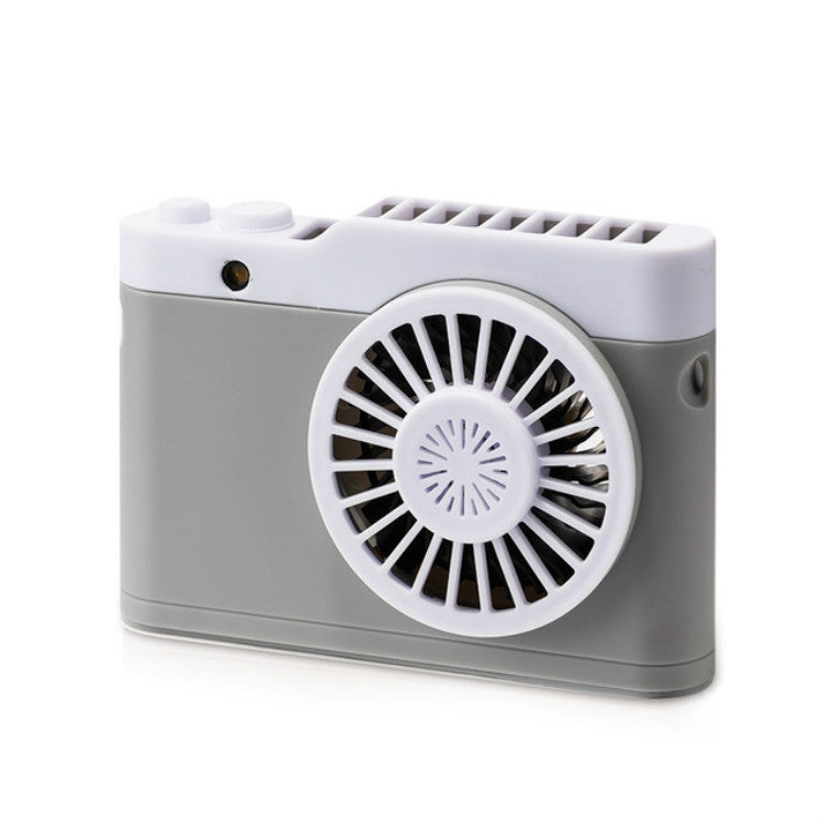 Mini ventilador portátil para cámara con carga USB, ventilador pequeño con cuello colgante