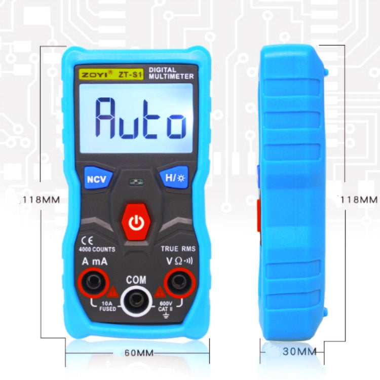 Multímetro digital inteligente ZOYI ZT-S1 Amperímetro de capacitancia automático, ZT-S1