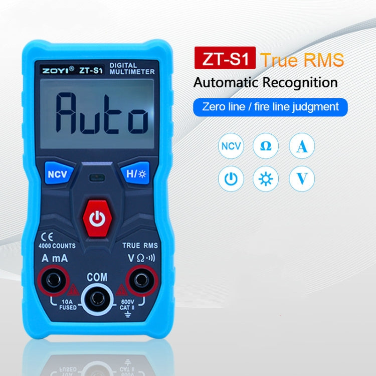 Multímetro digital inteligente ZOYI ZT-S1 Amperímetro de capacitancia automático, ZT-S1