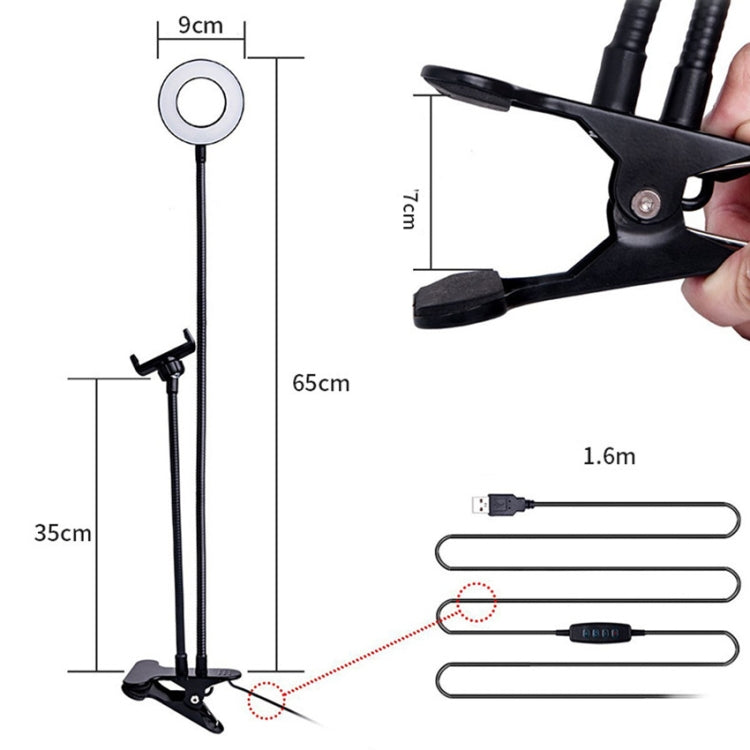 Luz de relleno de belleza en vivo, luz LED para lectura de cama de estudiante para el cuidado de los ojos