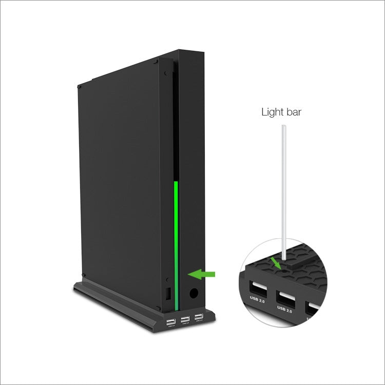DOBE TYX-1768 disipa el calor Base de soporte Vertical Base de refrigeración soporte del ventilador de refrigeración para consola de juegos Xbox One X, TYX-1768