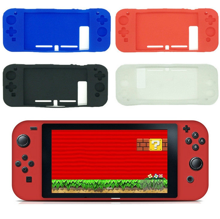 Funda protectora de silicona Cubierta de goma todo incluido para consola de juegos Switch (blanco)
