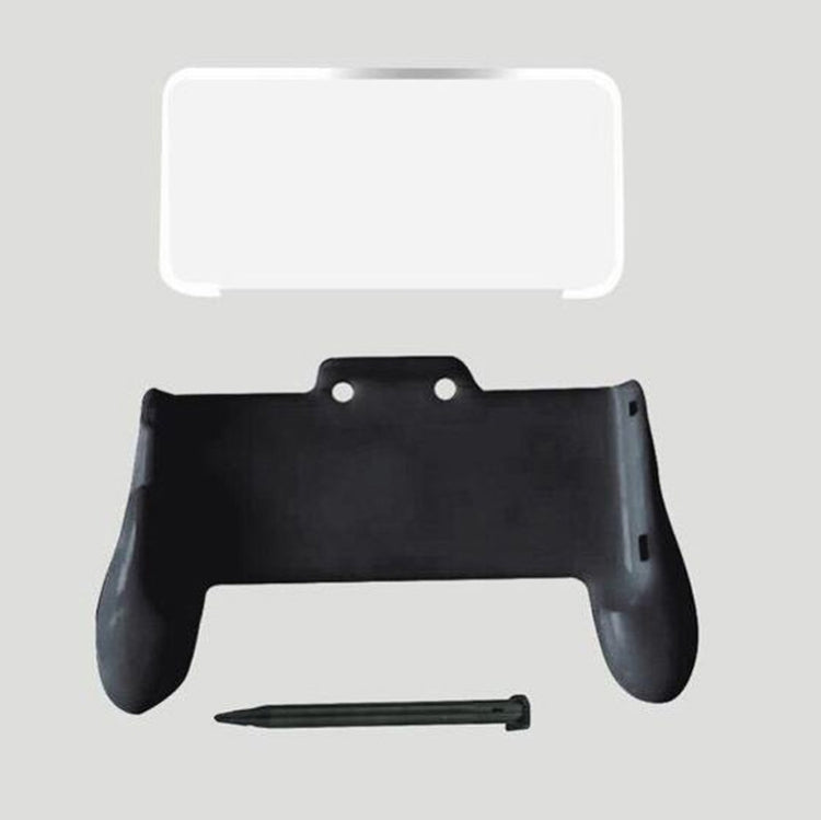 Kit de empuñadura KJH 3 en 1, empuñadura de juego + cubierta de cristal + lápiz táctil para NUEVO 2DS LL, For NEW 2DSLL