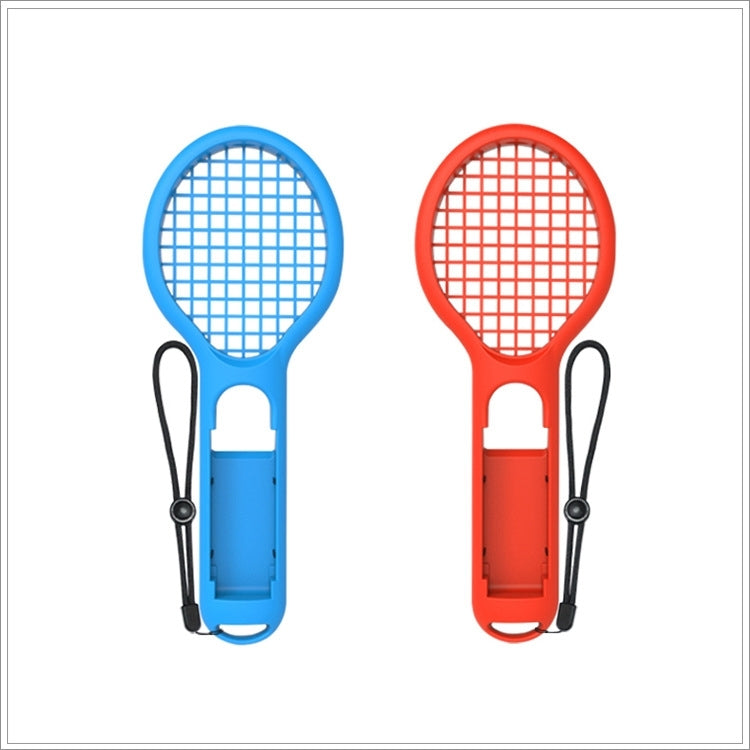 BODE raqueta de tenis con mango pequeño izquierdo y derecho, agarre de juego NS, mango de juego deportivo TNS1843 para interruptor, Tennis Racket (Red and blue)